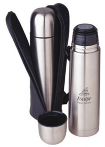 Thermal flask with screw cap